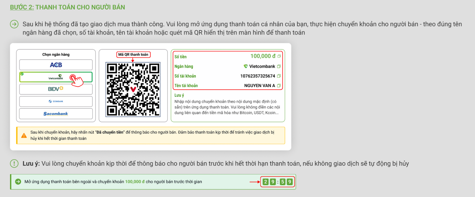 nạp tiền debet p2p kcoin